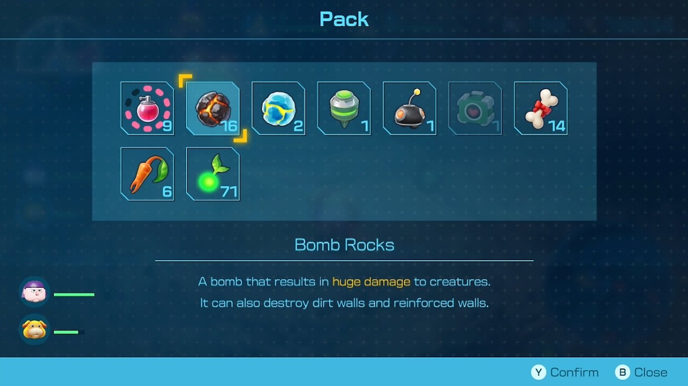 Pack screen